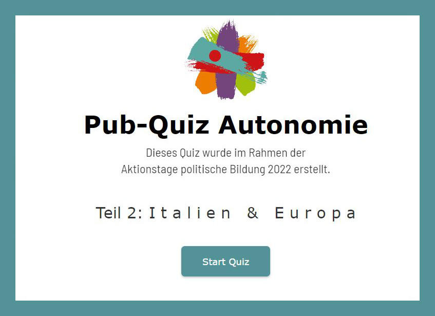 Pub-Quiz Autonomie: Italien und Europa
